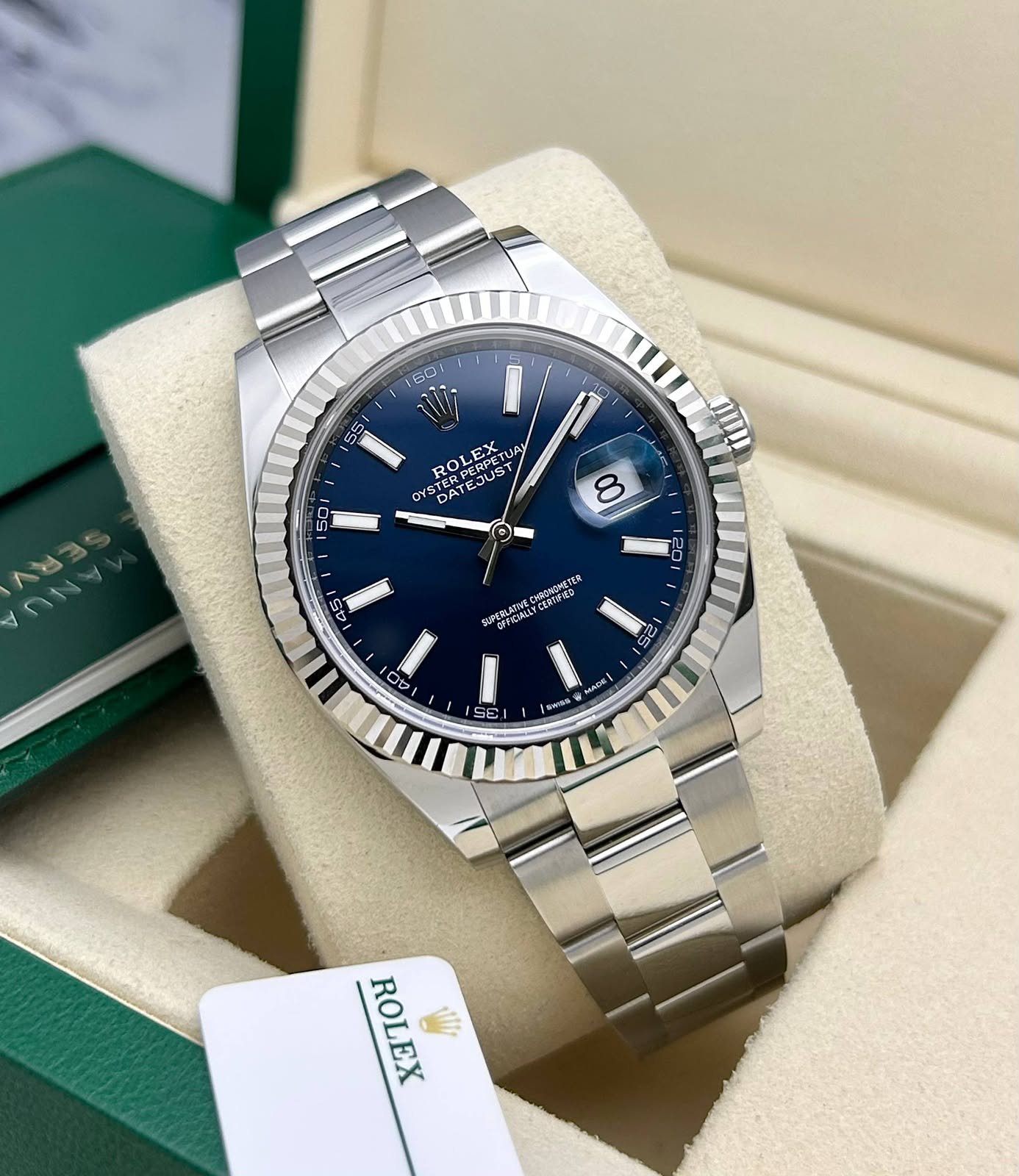 Rolex Datejust 41 Sunburst Dial Azul